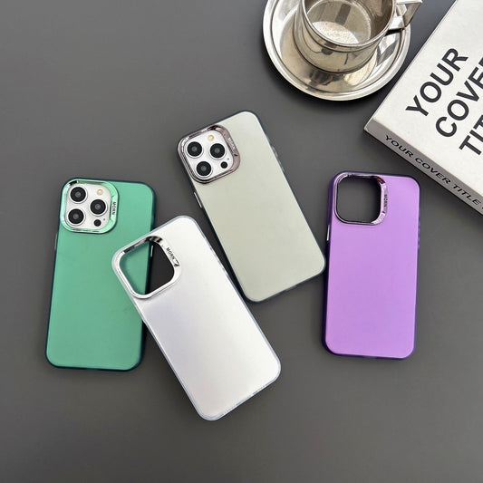 High-end simple frosted silver shell protective case