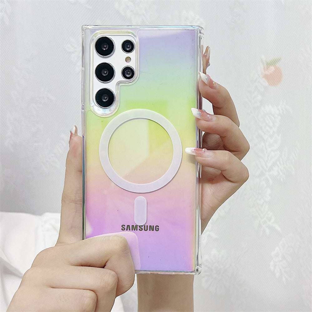 Colorful gradient color magnetic Samsung S24/S23/S22/S21 series mobile phone case