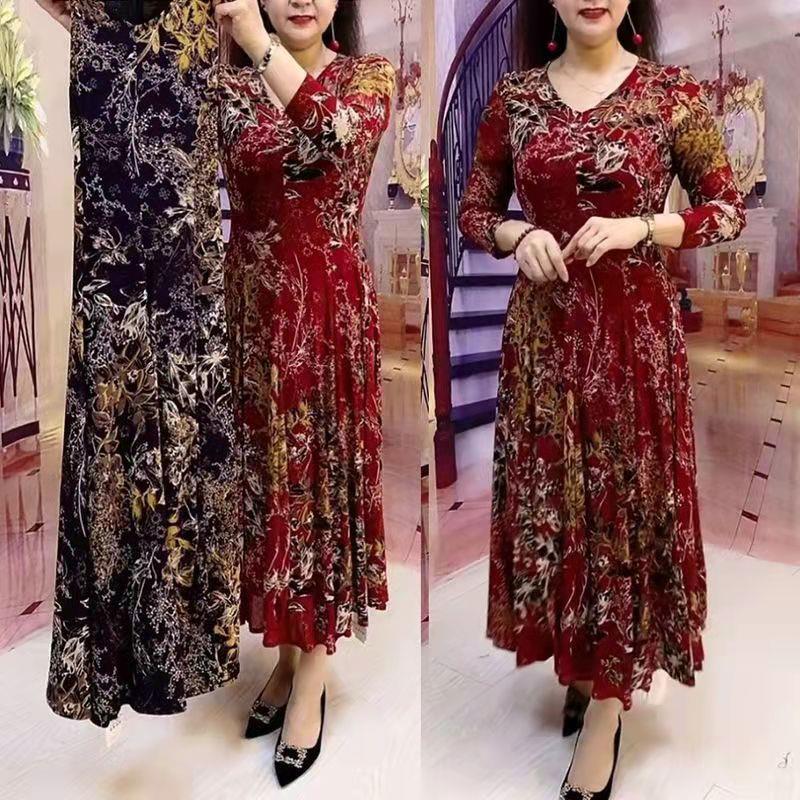 💥Hot Sale 49% Off Elegant Women's Floral V-Neck Dress👗