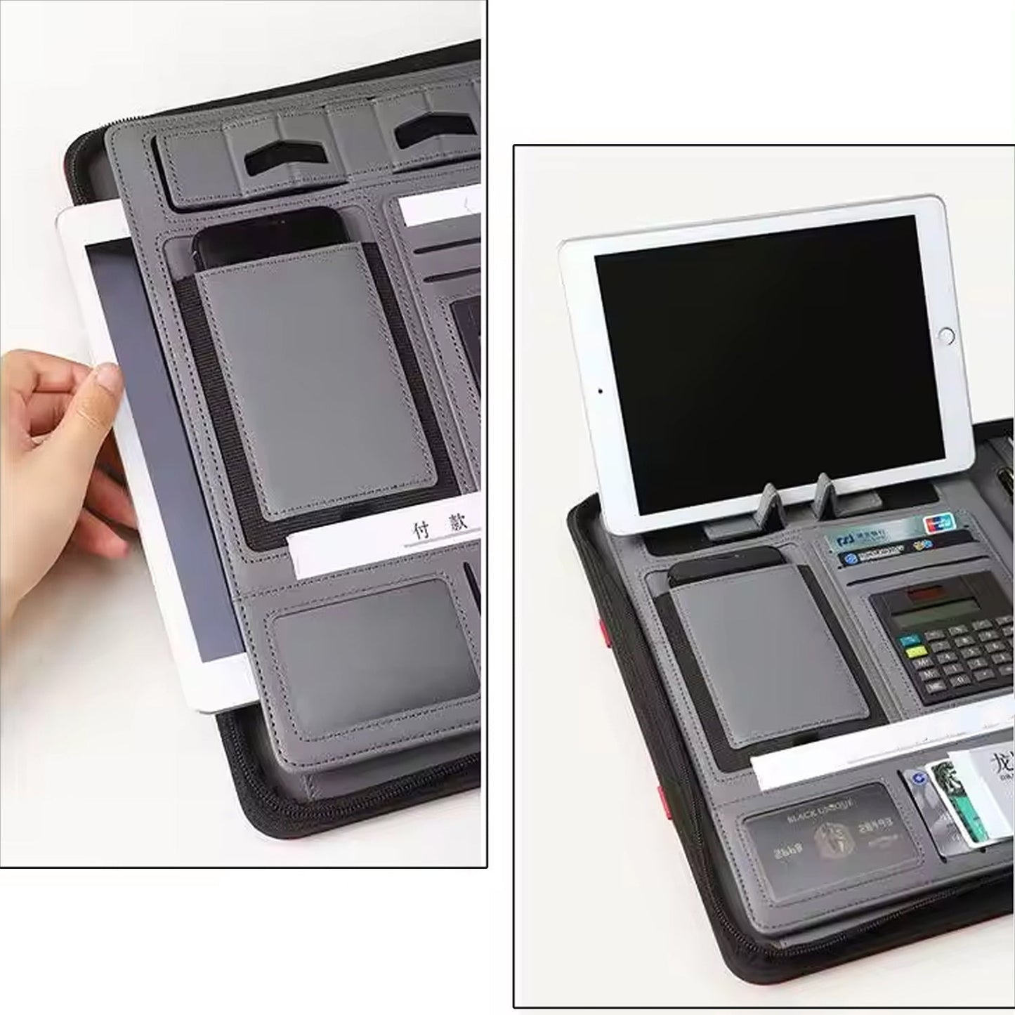 ExecutivePro Leather Portfolio with Notepad
