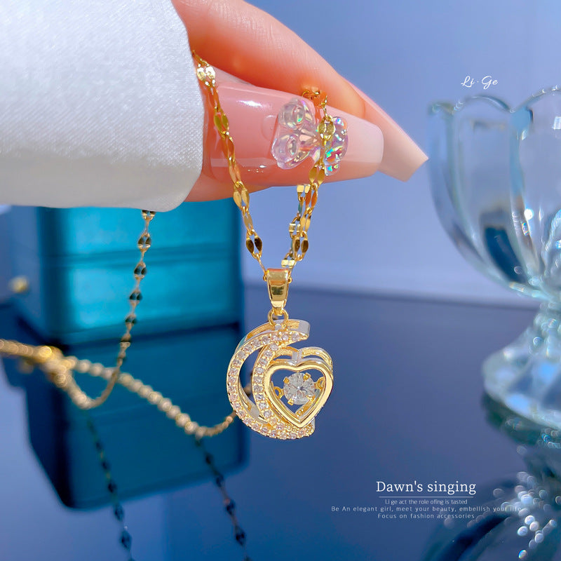 Elegant heart-shaped necklace - Exquisitely made to order