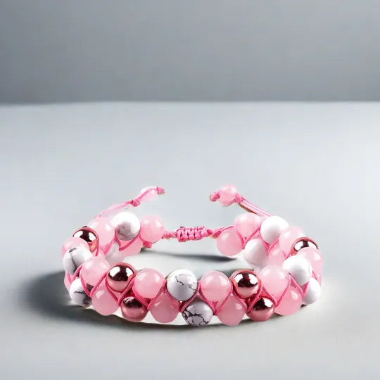 For Granddaughter- We Are Connected By Heart Crystal Bracelet