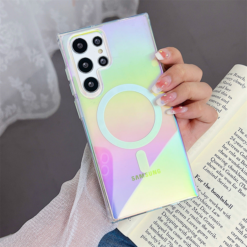 Colorful gradient color magnetic Samsung S24/S23/S22/S21 series mobile phone case