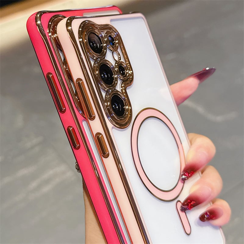 Minimalist Magnetic Shockproof Case for Samsung S24–S25 Series