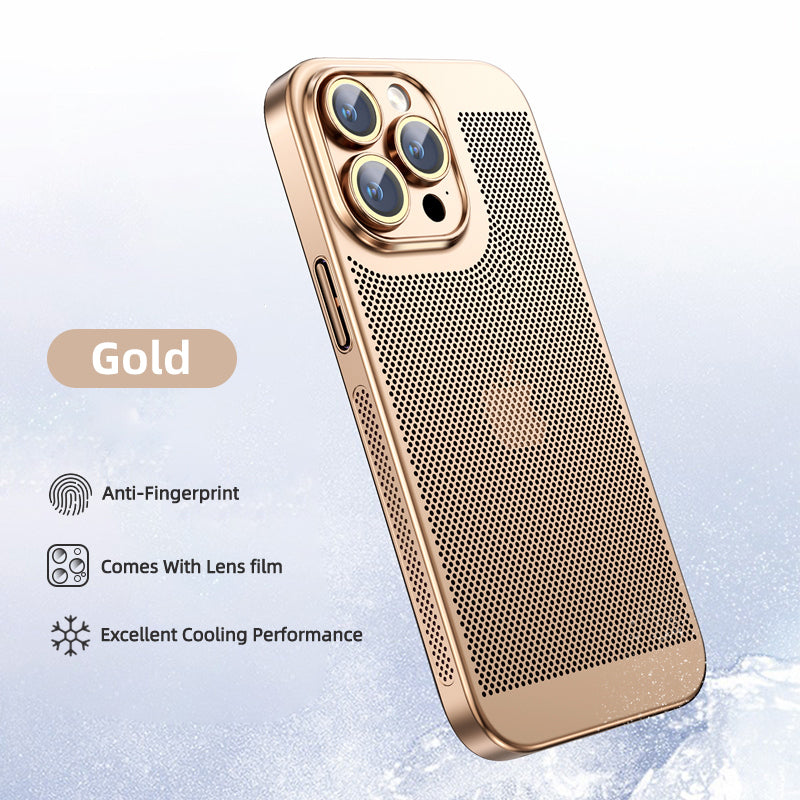 Advanced Apple electroplated heat dissipation cold feel protective case