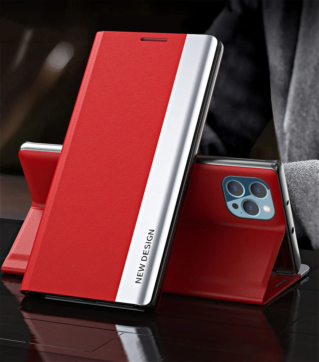 Magnetic Flip Cover Leather Phone Case