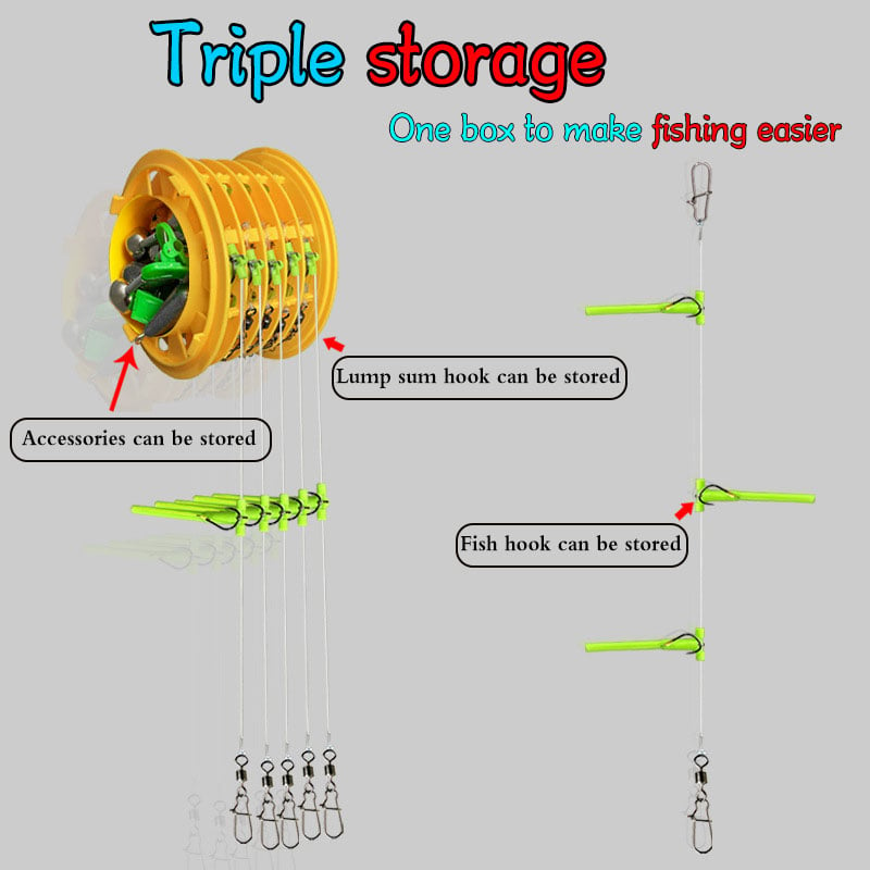 🐟Newest Anti-tangle Tandem Fishing Hooks with Organizer