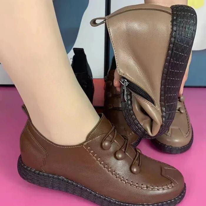 2024 Comfortable Genuine Leather Sneakers Walking Shoes