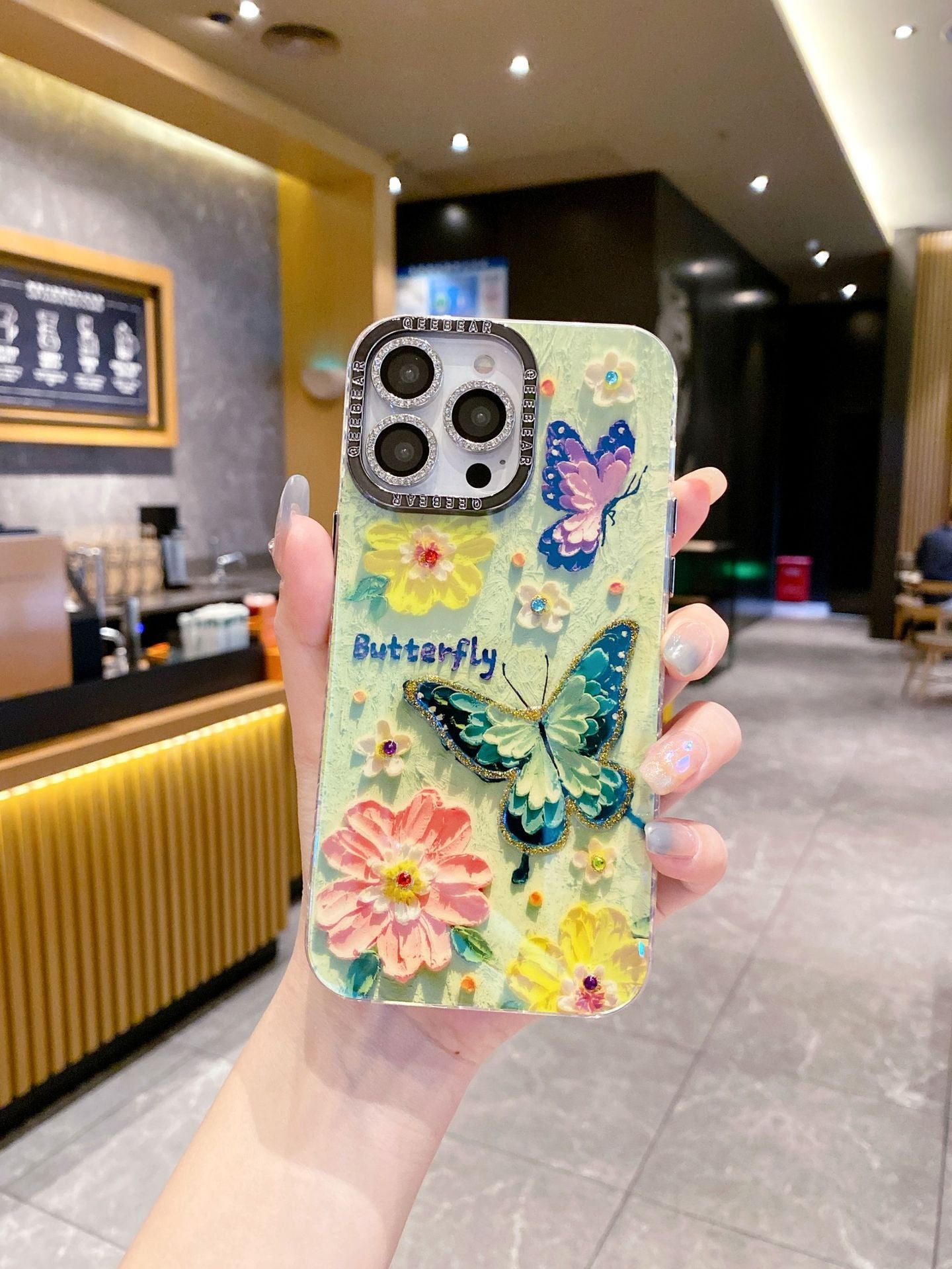 Rainbow butterfly phone case for iPhone 16/15/14/13/12/11