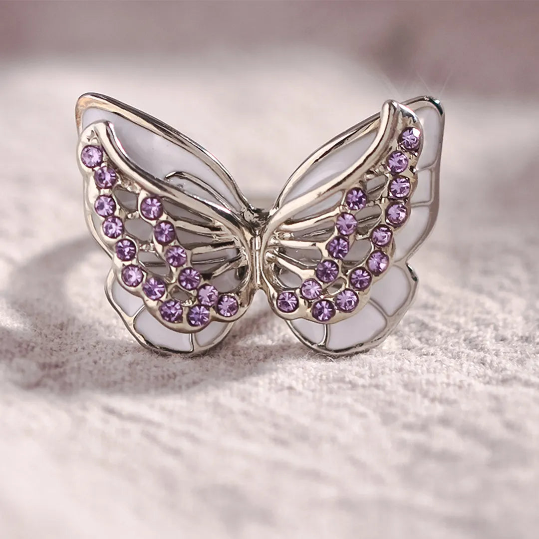 FOR MEMORIAL - DIAMOND DOUBLE BUTTERFLY RING