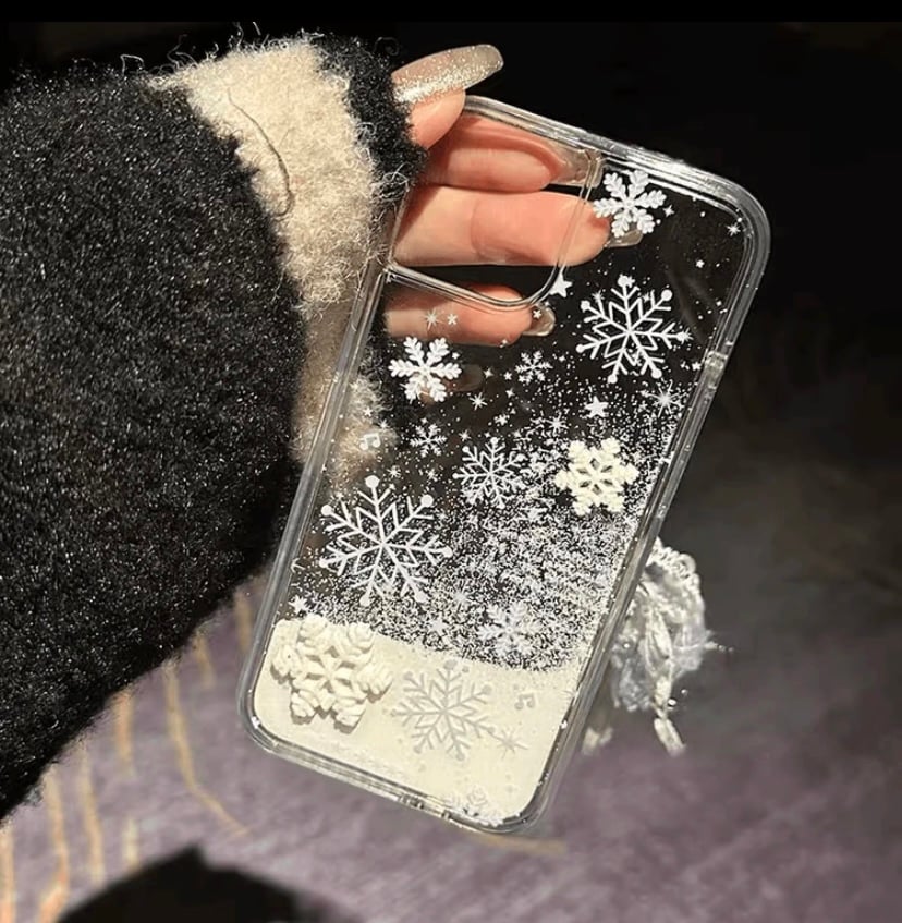 Ins winter snowflake runnable phone case