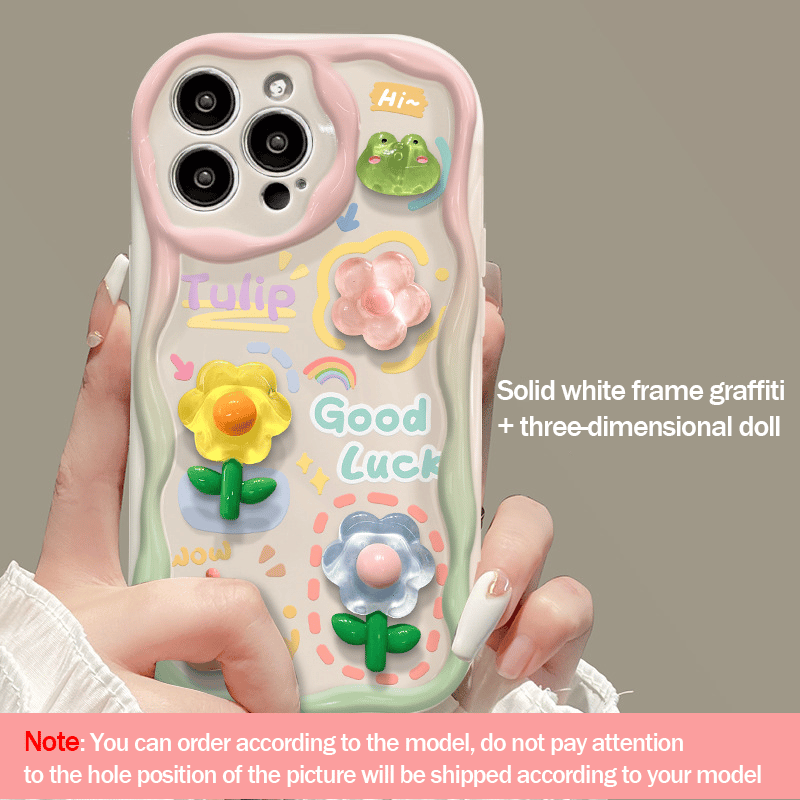 Cute Phone Case for iPhone Series Teens Case with Cute Clear 3D Flower Floral and Flower Chain Lanyard Wrist Strap Clear Phone Case for Girls Womens