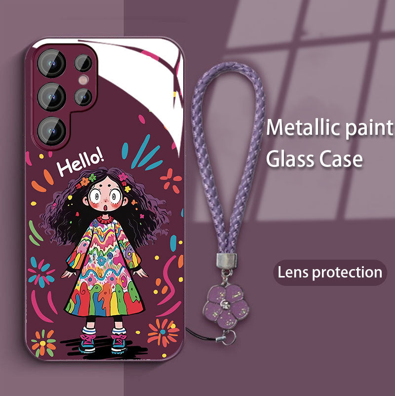 Samsung Graffiti Girl Glass Phone Case