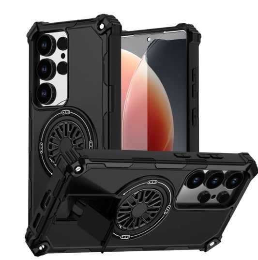 Four-corner Anti-fall Magnetic Bracket Decompression Rotating Gyroscope Case For Samsung