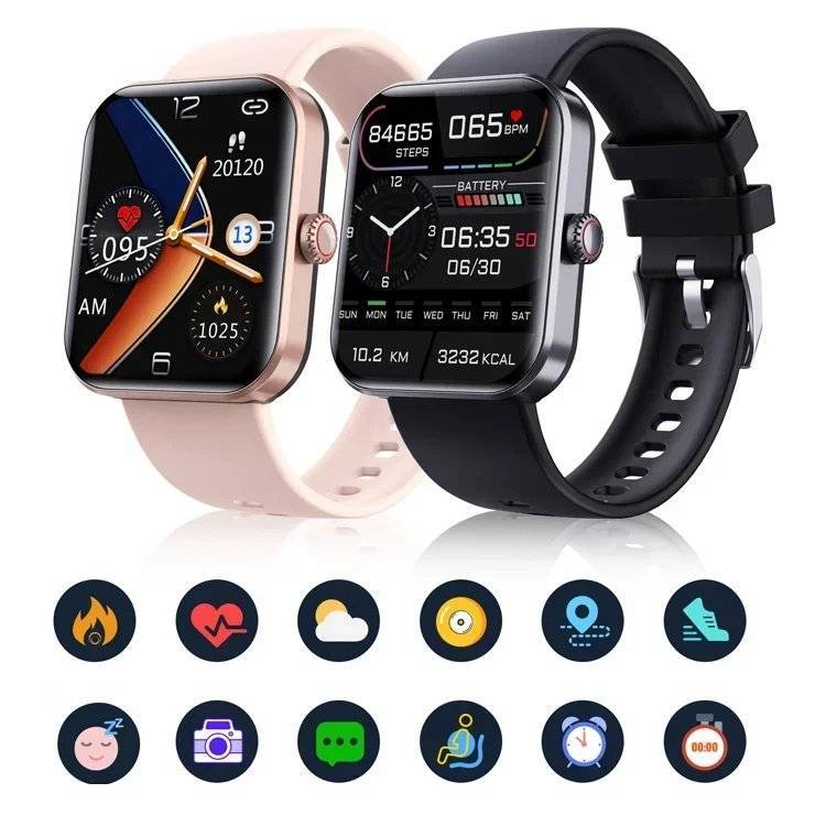 [All day monitoring of heart rate and blood pressure] Bluetooth fashion watch（Support 24 languages）