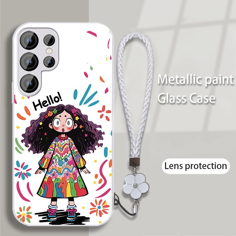 Samsung Graffiti Girl Glass Phone Case