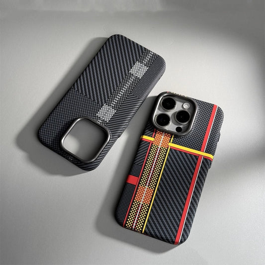 Premium Carbon Fiber Texture Case with Striking Lines