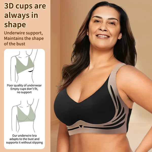 🎁 Super gather bra | Wireless Push-up Bra👍No more sagging breasts