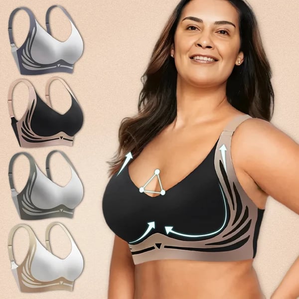 🎁 Super gather bra | Wireless Push-up Bra👍No more sagging breasts