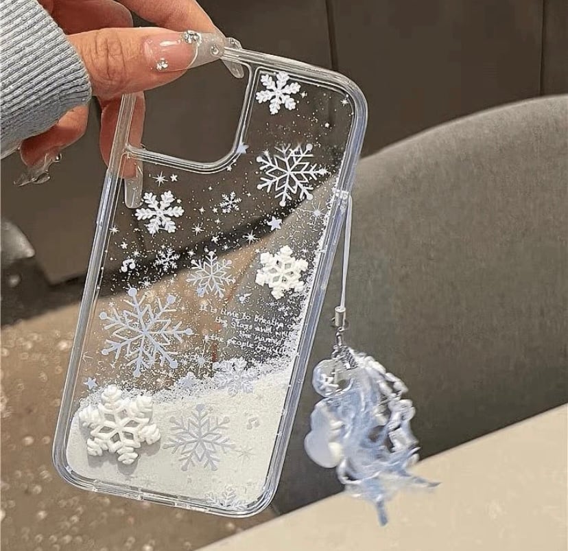 Ins winter snowflake runnable phone case