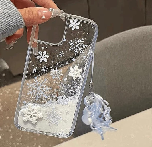 Ins winter snowflake runnable phone case