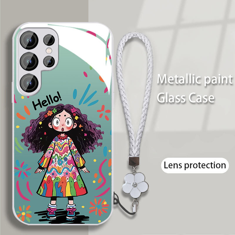 Samsung Graffiti Girl Glass Phone Case