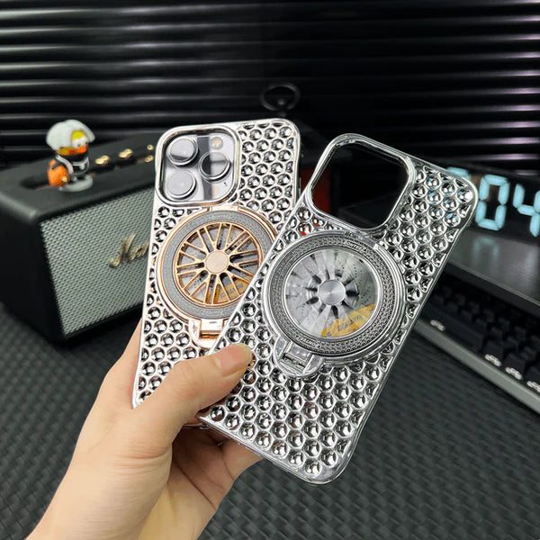 Magnetic Gyro Spin Stand iPhone Case - Sleek and Functional