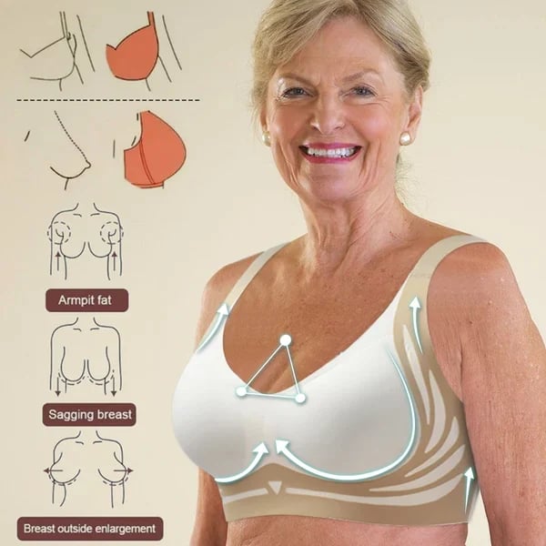 🎁 Super gather bra | Wireless Push-up Bra👍No more sagging breasts