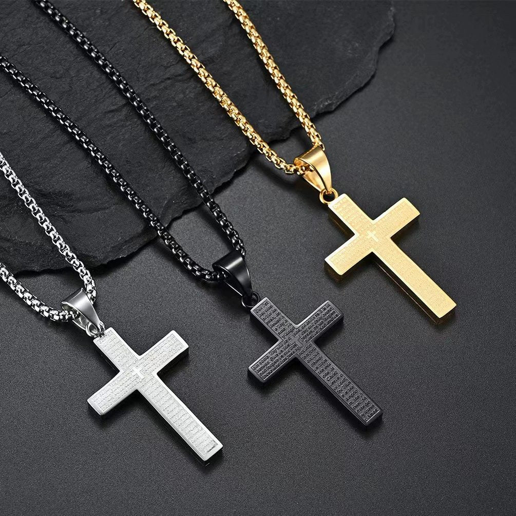 🙏Easter’s Hot Selling & 🔥🔥Lord‘s Prayer Scibble Cross Necklace