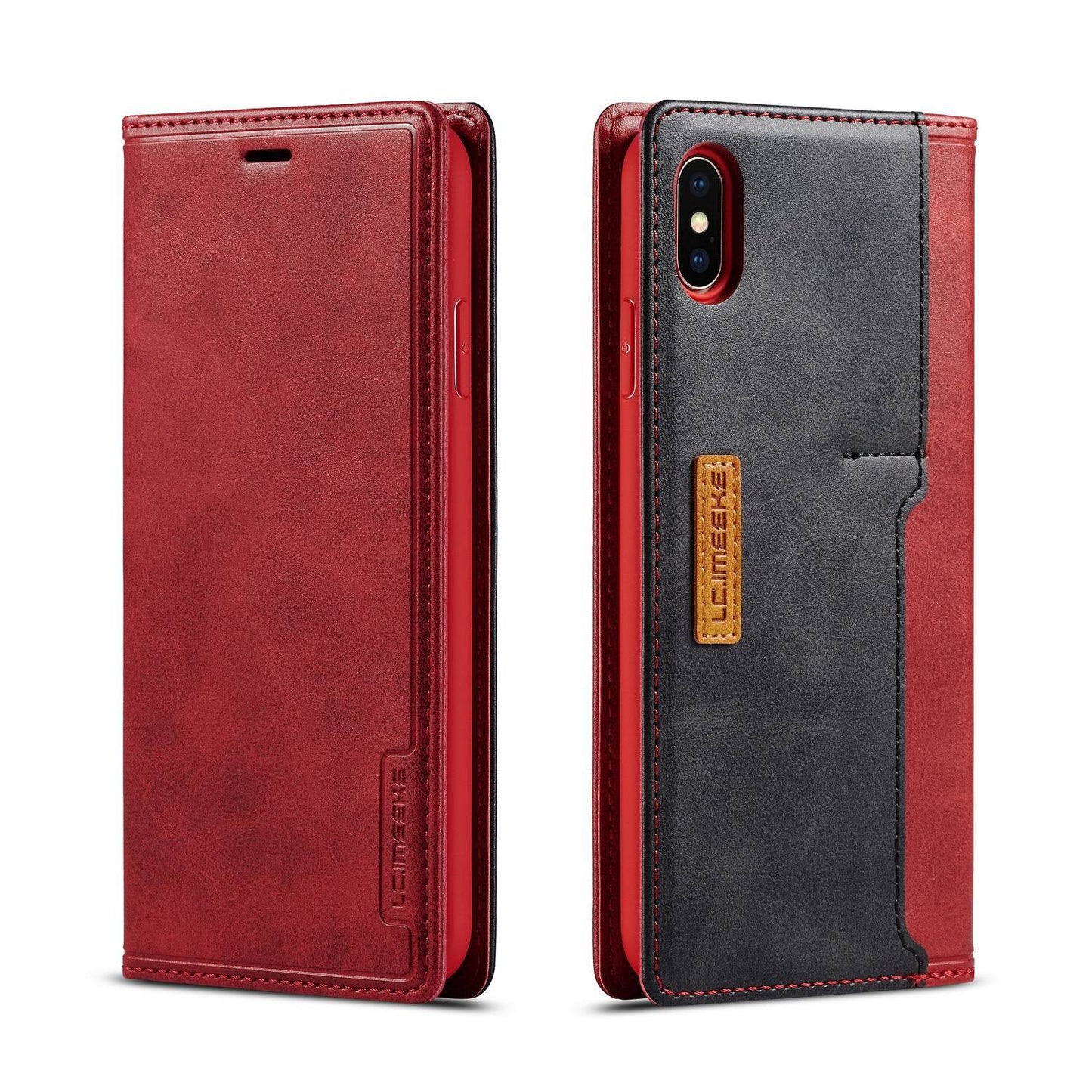 Premium flip double genuine leather phone case