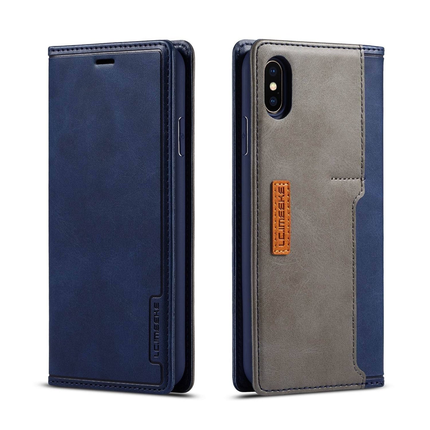 Premium flip double genuine leather phone case