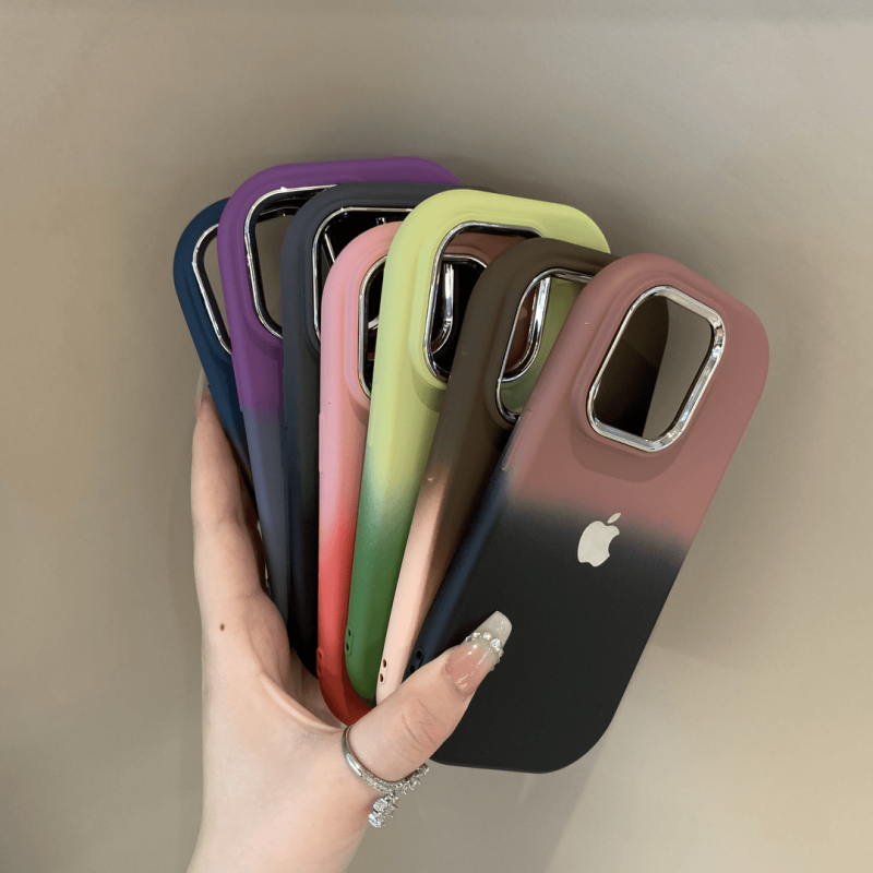 Gradient Color Powerfully Protected Silicone Case For iPhone