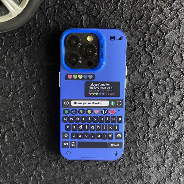 Black Keyboard Emoji Style Typing Screen Cool Case