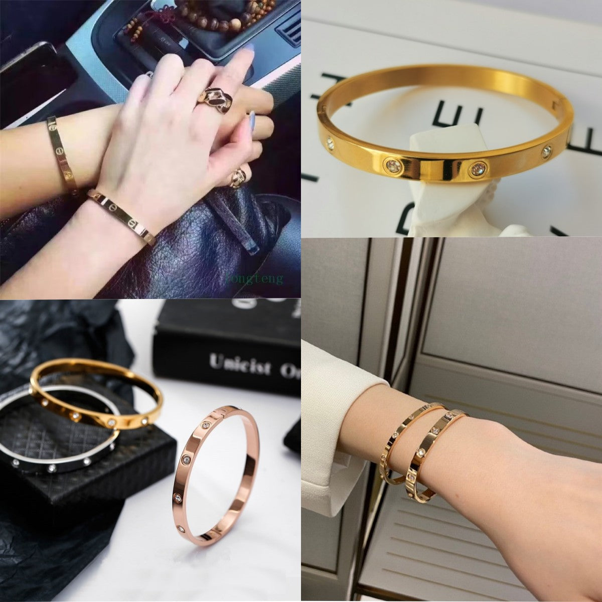 Titanium Steel Diamond Bracelet - Best Gift For Her. Free jewelry box