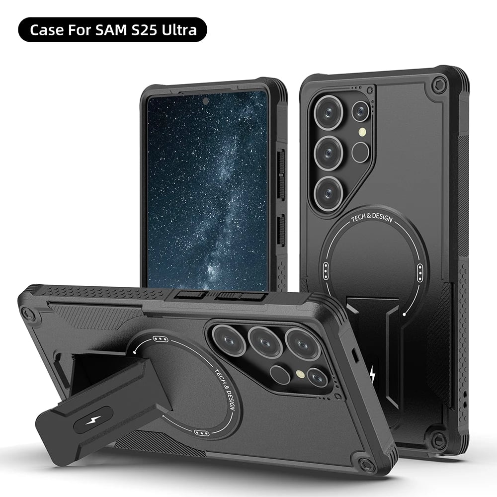 Cool Mecha For Magsafe Magnetic Stand Invisible Support Phone Case