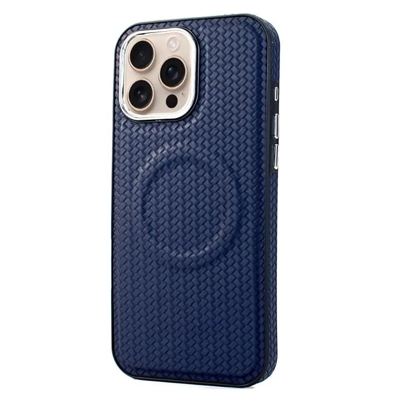Woven Textured Leather Magnetic Phone Case