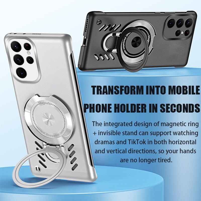 Frameless anti-fall and cooling phone case for Samsung