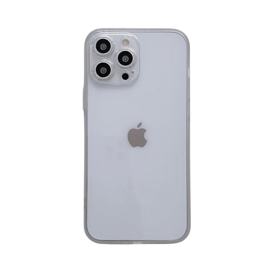 Side Sparkly Clear iPhone Case With Camera Protector