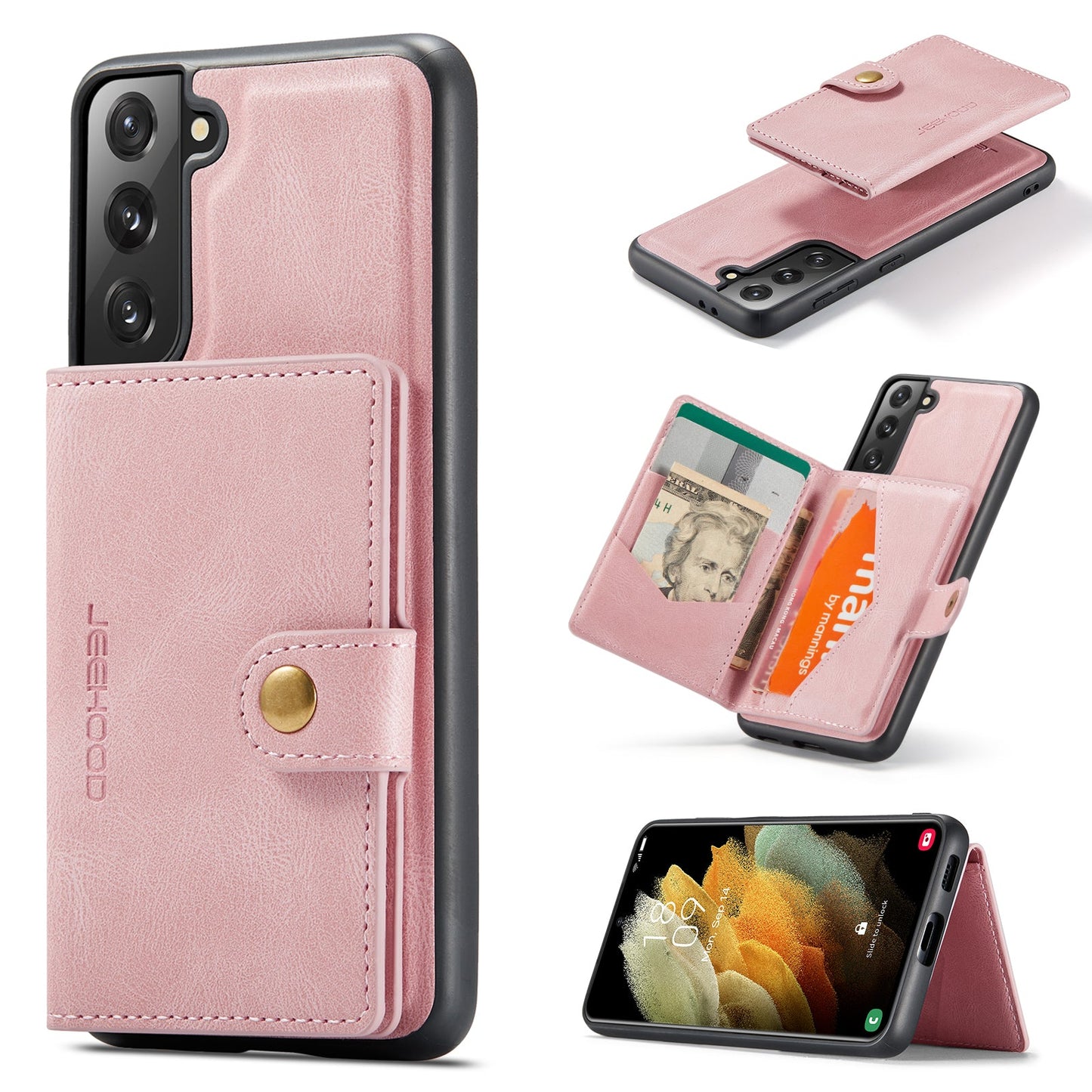 2 in 1 Magnetic Wallet Case For Samsung Galaxy S