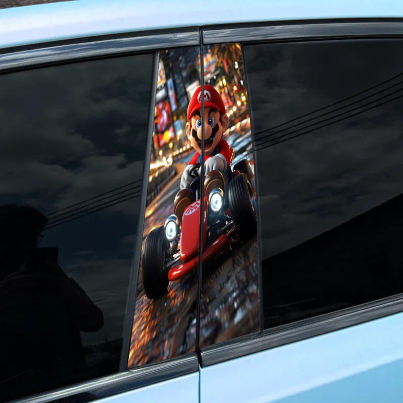 Car center pillar sticker(2PCS)-Mario-XC121