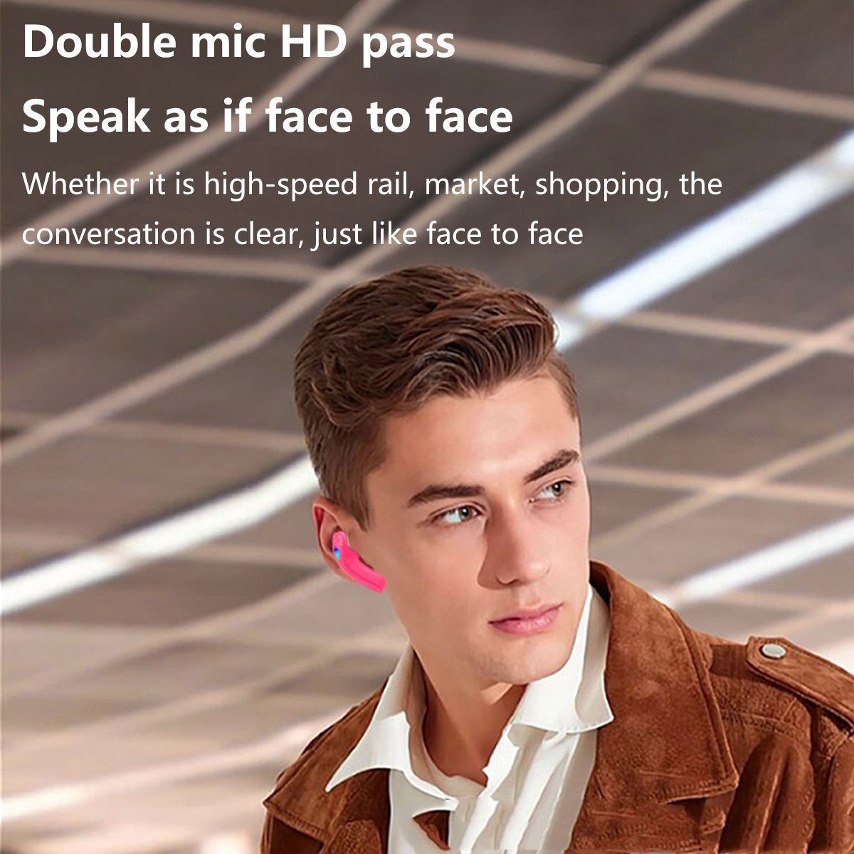 Stylish, comfy Bluetooth earphones with HD sound and broad device compatibility! 🎧✨