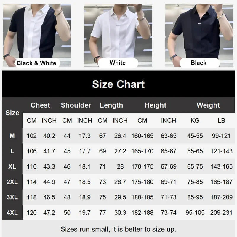 Men's Business Casual Patchwork Shirt