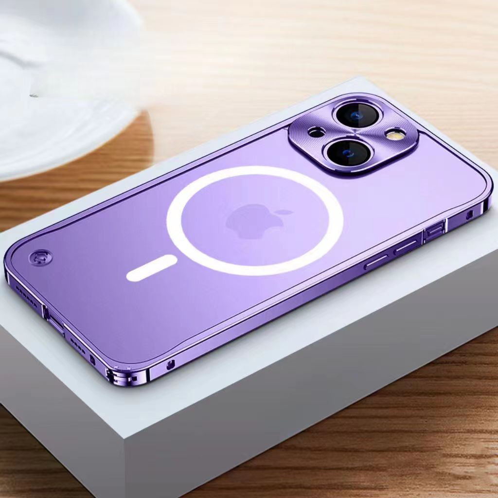 Luxury Metal Frame Lens Protection Cap Phone Case