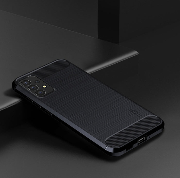 Brushed Carbon Fiber Pattern TPU Protective Case For Samsung A14