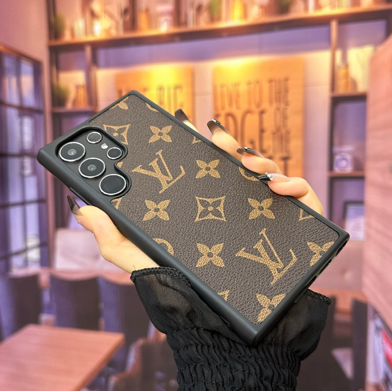 LV Monogram Leather Case: Elegant Protection for Samsung