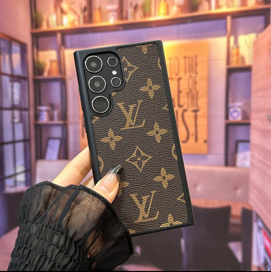 LV Monogram Leather Case: Elegant Protection for Samsung