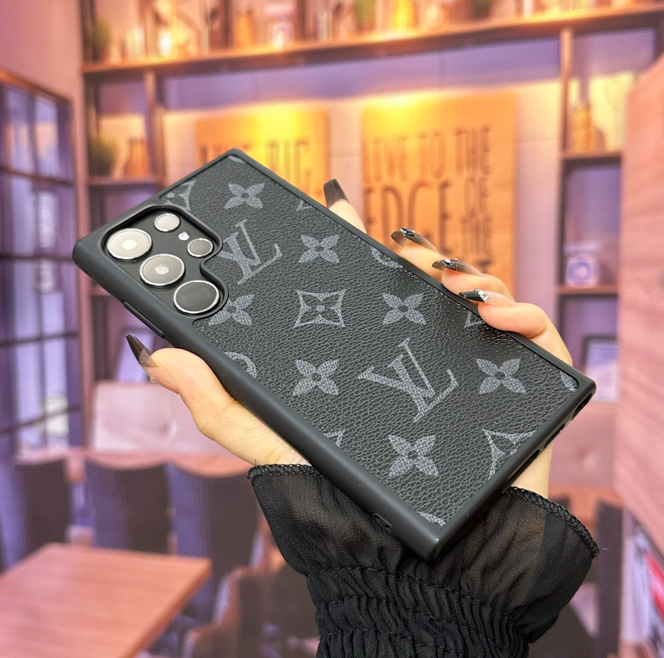 LV Monogram Leather Case: Elegant Protection for Samsung