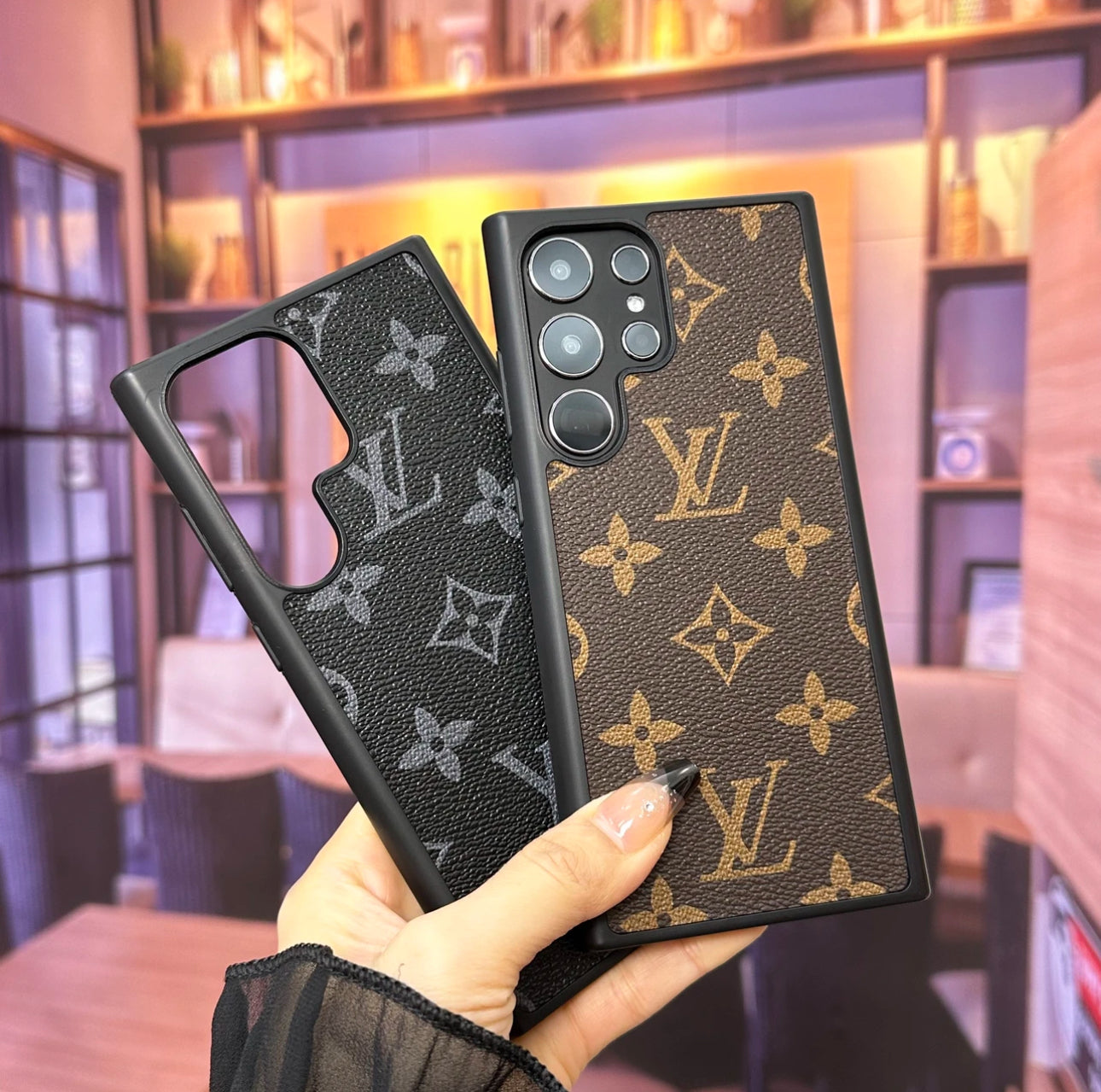 LV Monogram Leather Case: Elegant Protection for Samsung