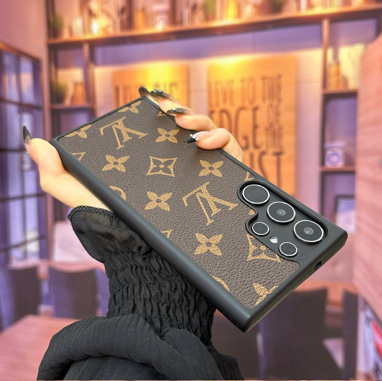 LV Monogram Leather Case: Elegant Protection for Samsung