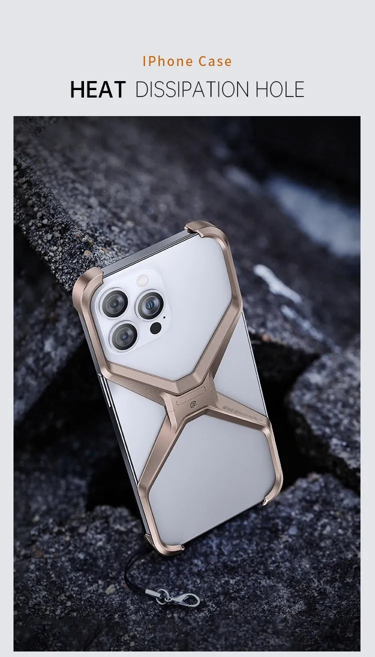 X Metal Frame Mobile Phone Case